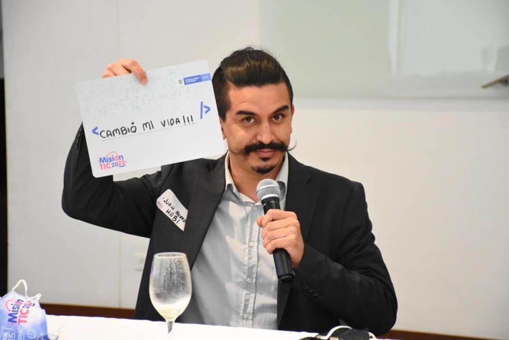 Beneficiario del programa MinTic 2022, Juan David Heredia Rozo